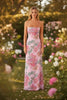 Printed Sleeveless Strap Bodycon Maxi Dress | High Waist by FitiqueFit