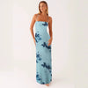 Printed Sleeveless Strap Bodycon Maxi Dress | High Waist by FitiqueFit