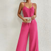 Women's New Cross Backless Wide Leg Camisole Skirt Jumpsuit by FitiqueFit