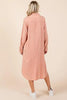 Button Down Long Sleeve Shirt Dress For Women – Casual, Timeless and Versatile Classic Shirt Dress for Year-Round Wear by Stevvex