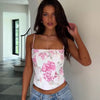 European And American Style Printed Sling Top For Women