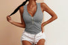 Women's Slim-Fit Zipper Vest Top by FitiqueFit