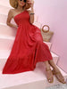 Smocked Single Shoulder Sleeveless Dress Stylish & Comfortable Summer Long Dress Lightweight Dress by Stevvex