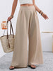 Women's High-Waist Wide-Leg Trousers with Pockets – Full Length by FitiqueFit