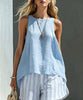 Women's V-Neck Long-Sleeve Loose-Fit Button-Up Shirt by FitiqueFit