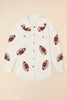 Sequin Football Patch Collared Neck Snap Button Jacket by Wild and Free Boutique