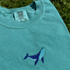 Whale Embroidered T-Shirt by EnjoyMyDesign LLC