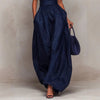 Women's Sleeveless Striped Wide-Leg Jumpsuit with Pockets by FitiqueFit