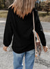 Black Football Graphic Game Day Embroidered Corded Sweatshirt by Wild and Free Boutique