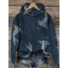 Women’s Printed Hooded Long Sleeve Pullover Sweatshirt by FitiqueFit