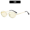 Retro Oval Dual-Beam Metal Sunglasses | UV Protection by FitiqueFit