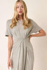 Side Slit Round Neck Short Sleeve Maxi Dress For Women – Casual and Chic Dress with Side Slits for a Relaxed yet Polished Look by Stevvex