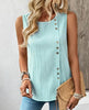 Women's Loose-Fit Round-Neck Cotton Tank Top – Casual Elegant Solid Color by FitiqueFit