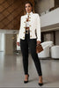 Women’s Textured Stand Collar Jacket – Solid Color by FitiqueFit