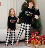 Long Sleeve Trousers Letter Printing Plaid Home Wear by My Store