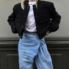 Women's Solid Color Long Sleeve Baseball Jacket by FitiqueFit