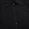 Women's V-Neck Ribbed Knit Button Cardigan Top – Black by FitiqueFit