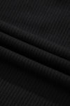 Black Sexy V Neck Ribbed Knit Sleeveless Top