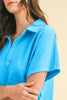 Sky Blue Short Sleeve Dress Simple Casual and Effortless Dress for Women Soft Comfortable Dress by Stevvex