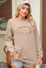 Black Football Graphic Game Day Embroidered Corded Sweatshirt by Wild and Free Boutique