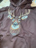 Faux Rhinestone Buck Hoodie by Luckless Outfitters