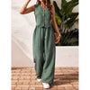 Women’s crop vest blazer wide leg pants set by FitiqueFit