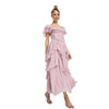 Holiday Ruffles Lotus Leaf Pleated Dress