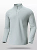 Men's Lightweight Long Sleeve Active T-Shirt with Zipper by Simply Love