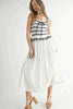 Crochet Stripe Knit Eyelet Mix Midi Dress – Crochet Midi Dress, Stripe Knit Dress, Eyelet Mix Dress, Trendy Midi Dress, Versatile Midi Dress by Stevvex