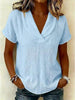 Women's Knitted Short-Sleeve Butterfly Collar Top by FitiqueFit