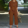 Women's Plus Size 3-Piece Lounge Set – Cardigan, Vest & Wide-Leg Pants by FitiqueFit