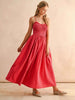 Women's Retro Plaid Sleeveless A-Line Maxi Dress – Fitted Waist Pleated Sundress by FitiqueFit