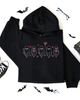 Valentine ghost Embroidered Hoodie by Madness & Mayhem LLC