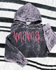 Mama heart mineral wash Hoodie by Madness & Mayhem LLC