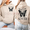 Karma Fairy Skull Butterfly Hoodie – Custom Gen X/Millennial Dark Humor, Two-Sided Classic Fit, 100% Cotton Unisex by Dog Mom Hat