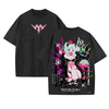 Rebecca Cyberpunk Edgerunners Double Printed Acid Washed T-Shirt by Dog Mom Hat