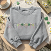 Embroidered Shamrock Meadow Crewneck by Dog Mom Hat
