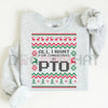 Office Ugly Christmas Sweater: Funny Christmas PTO Shirt, All I Want Is PTOer, Coworker Work Gift Exchange by Dog Mom Hat