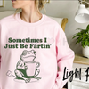 Absurdist 'Sometimes I Just Be Fartin'' Frog Meme Sweatshirt by Dog Mom Hat