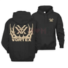 VortexOptics Hunting Hoodie – Bold Vortex Logo with Antler Design, Durable Archery & Outdoor Apparel by Dog Mom Hat