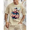 Popeye The Sailor Man Printed T-Shirt – Men's Urban Casual, Unisex Short Sleeve Crew Neck Tee by Dog Mom Hat