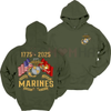 USMC 250th Anniversary Commemorative Hoodie by Dog Mom Hat