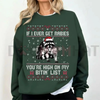 "If I Ever Get Rabies" Christmas Sweatshirt by Dog Mom Hat