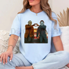 90S Vintage Retro Heart Hands Michael And Jason Halloween TShirt by Dog Mom Hat
