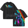 ARC Raiders Retro Synthwave Graphic Tee – Vintage Washed Oversize Sci-Fi Gaming Shirt
