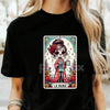 Funny Mexican Mom Tarot Card Shirt - "La Chancla" Graphic Tee, Cultural Humor Statement T-Shirt