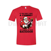 Backdoor Santa Christmas Joke T-Shirt – Naughty Holiday Slogan Tee by Dog Mom Hat
