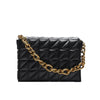 New Adorable Women's Handbag Green Small Flap Shoulder Bag In Thick Metal Chain Women's Clutch Bags Luxury Ladies Shoulder Purse by Stevvex