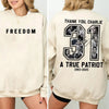Freedom Charlie Kirk Sweatshirt – Patriotic Political Top