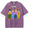 Retro Cat in Denim Overalls T-Shirt by Dog Mom Hat